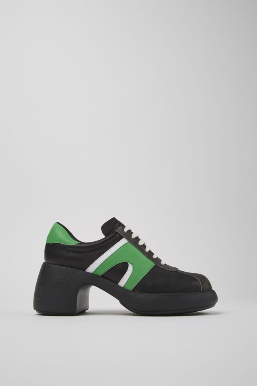 Damen CamperLab Sneaker | Schwarze Damenschuhe Aus Leder/Nubukleder