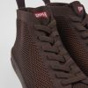 Damen CamperLab Stiefeletten | Weinroter Damenstricksneaker Aus Einem Stuck