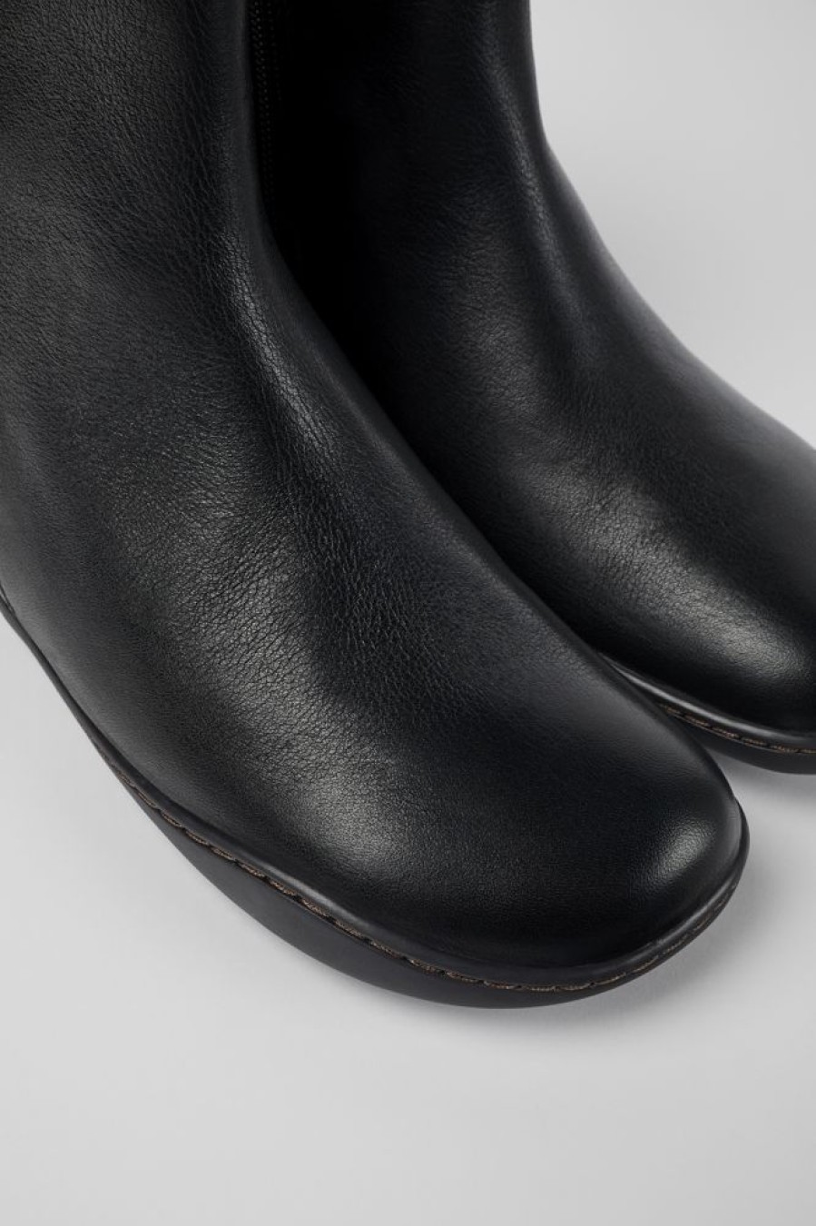 Damen CamperLab Stiefeletten | Schwarze Damenstiefelette Aus Leder