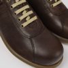 Herren CamperLab Lassige Schuhe | Brauner Herrenschuh Aus Pflanzlich Gegerbtem Leder