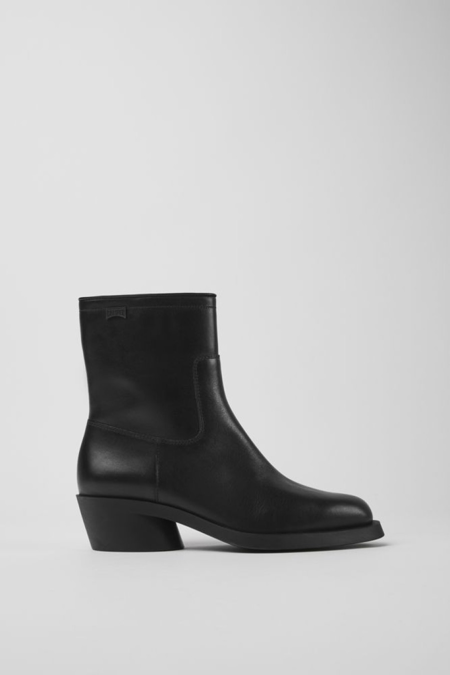 Damen CamperLab Stiefeletten | Schwarzer Damenstiefel Aus Leder