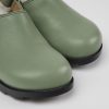 Kinder CamperLab Klettverschluss | Gruner Kinderclog Aus Leder