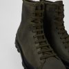 Damen CamperLab Stiefeletten | Gruner Damenschnurstiefel