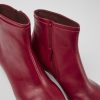 Damen CamperLab Stiefeletten | Rote Damenstiefelette Aus Leder