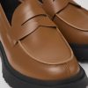 Herren CamperLab Elegante Schuhe | Brauner Herrenloafer Aus Leder