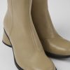 Damen CamperLab Stiefeletten | Beige Lederstiefelette