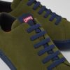 Herren CamperLab Lassige Schuhe | Gruner Herrensneaker Aus Nubukleder