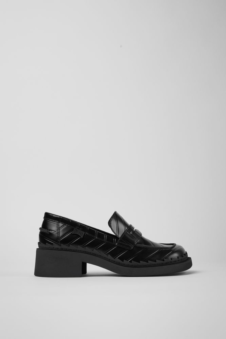 Damen CamperLab Sneaker | Schwarzer Damenloafer Aus Leder