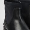 Damen CamperLab Stiefeletten | Schwarze Damenstiefelette Aus Textil Und Leder