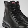 Herren CamperLab Lederfreie Schuhe | Schwarze Herrenstiefelette Aus Mirum®