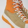 Herren CamperLab Lassige Schuhe | Herrenstiefelette In Orange Und Beige