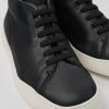 Herren CamperLab Lassige Schuhe | Schwarzer Herrensneaker Aus Leder