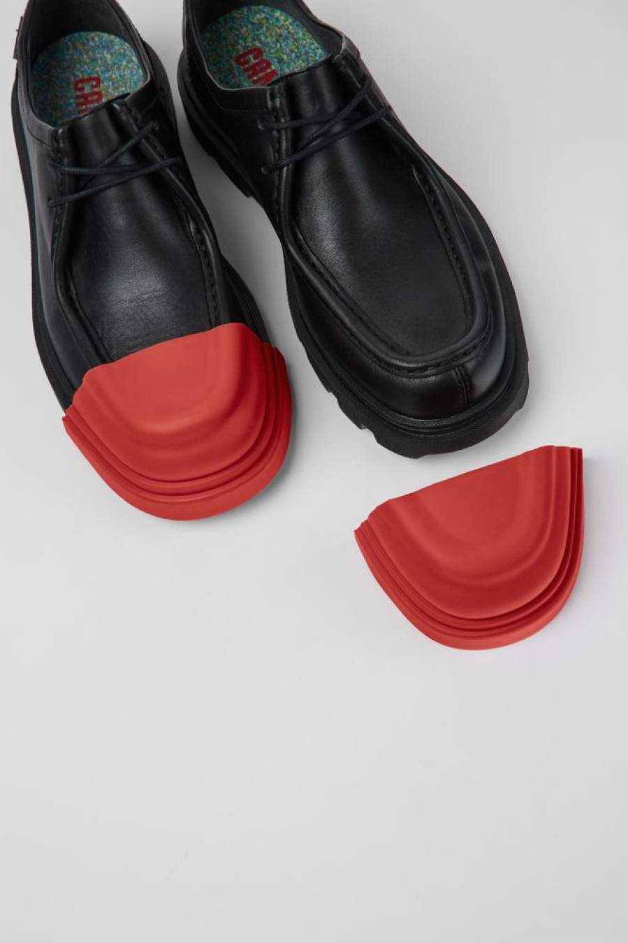 Damen CamperLab Junction Toe Caps | Rote Stiefelkappe Aus Synthetikmaterial