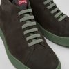 Herren CamperLab Lassige Schuhe | Grauer Herrensneaker Aus Nubukleder