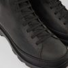 Herren CamperLab Elegante Schuhe | Dunkelgraue Herrenstiefelette Aus Nubukleder