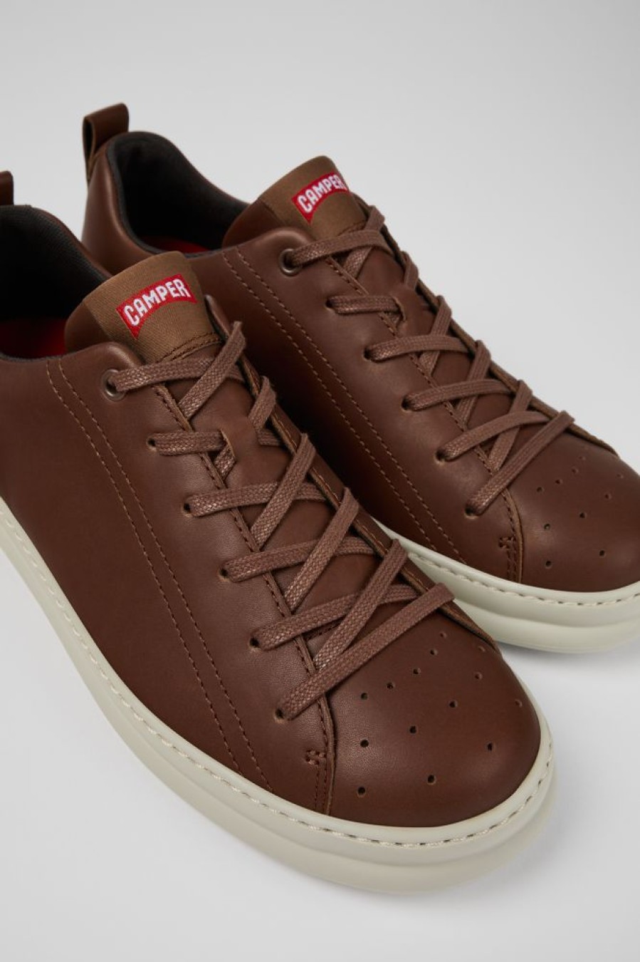 Herren CamperLab Sneaker | Brauner Herrensneaker Aus Leder