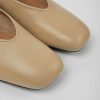 Damen CamperLab Sneaker | Beige Damenballerinas Aus Leder