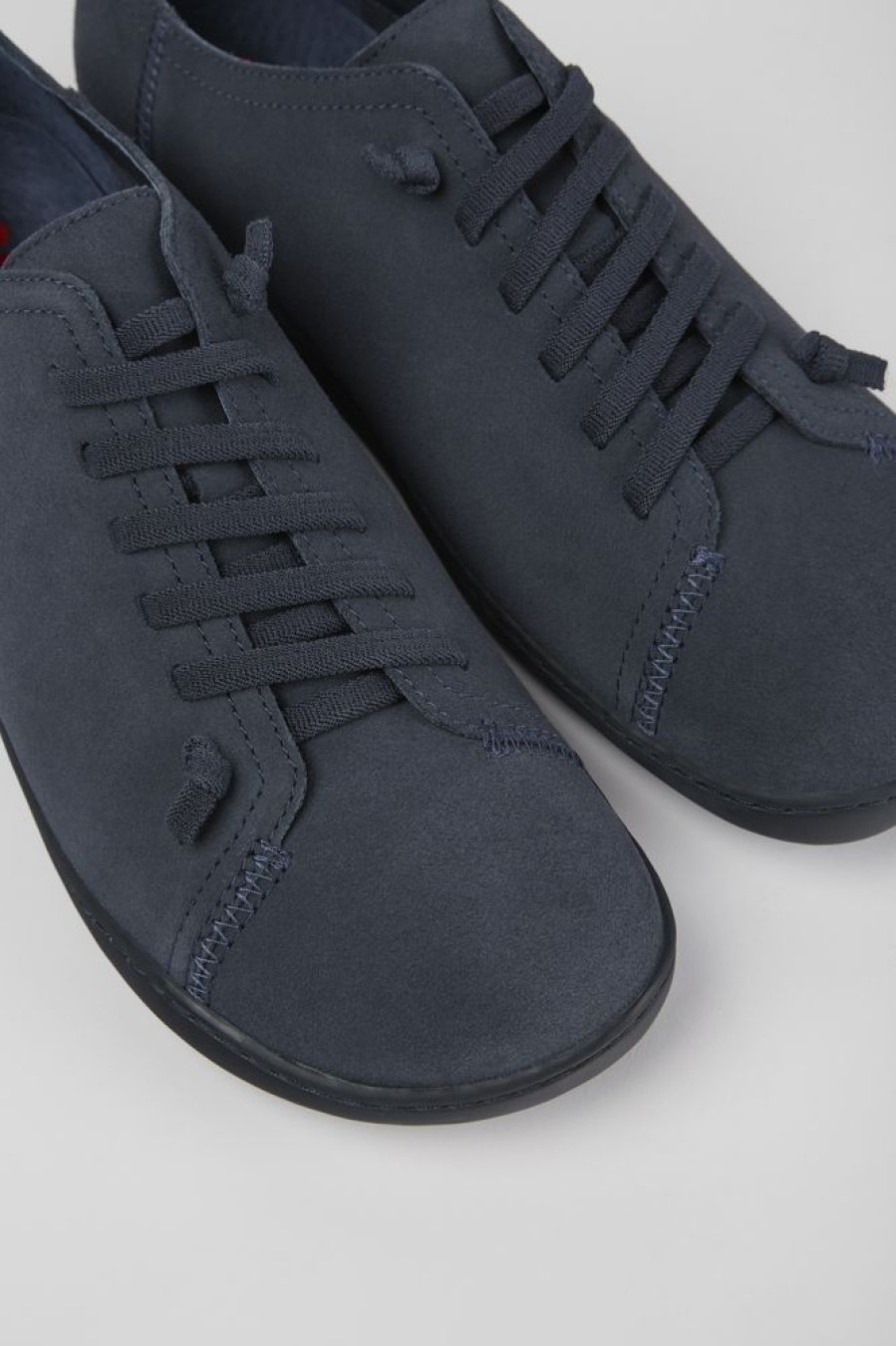 Herren CamperLab Lassige Schuhe | Blauer Herrenschuh Aus Nubukleder