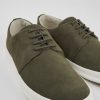 Herren CamperLab Lassige Schuhe | Gruner Herrenschuh Aus Nubukleder