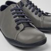 Herren CamperLab Lassige Schuhe | Grauer Herrenschuh Aus Leder