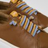 Kinder CamperLab Klettverschluss | Brauner Lederslipper