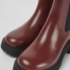 Damen CamperLab Stiefeletten | Weinrote Lederstiefel Fur Damen