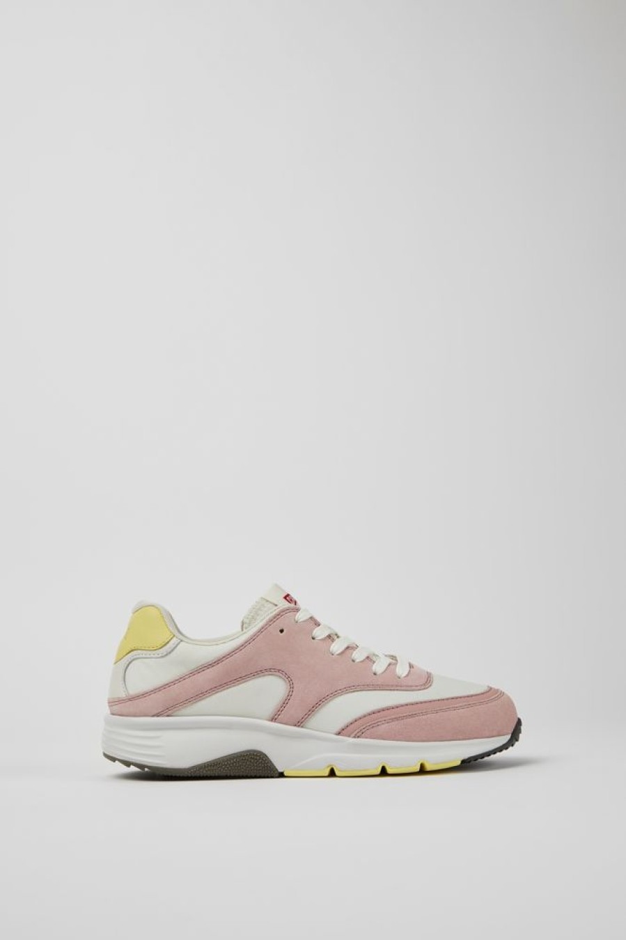 Damen CamperLab Sneaker | Damensneaker Aus Nubukleder Und Textil In Weis Und Rosa