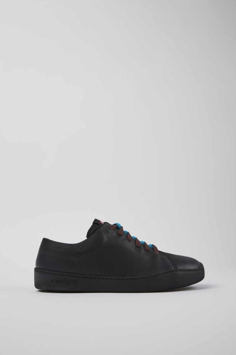 Herren CamperLab Lassige Schuhe | Schwarzer Herrensneaker Aus Leder