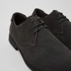 Herren CamperLab Elegante Schuhe | Graubrauner Herrenschuh Aus Nubukleder