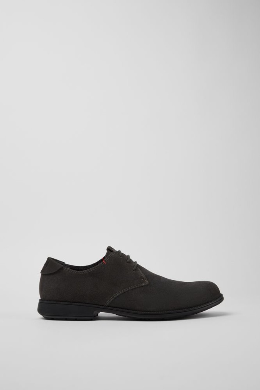 Herren CamperLab Elegante Schuhe | Graubrauner Herrenschuh Aus Nubukleder