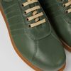 Herren CamperLab Lassige Schuhe | Gruner Herrenschuh Aus Pflanzlich Gegerbtem Leder