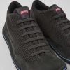 Herren CamperLab Lassige Schuhe | Grauer Herrenschuh Aus Textil Und Nubukleder