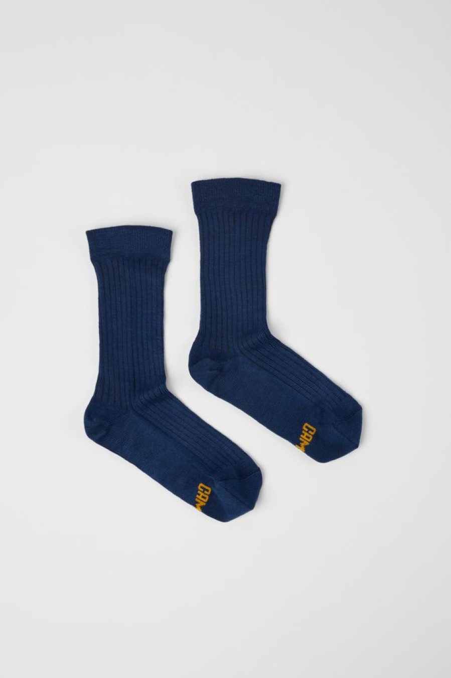 Herren CamperLab Socken | Dunkelblaue Socken In Zusammenarbeit Mit Pyratex®