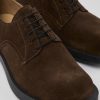 Herren CamperLab Elegante Schuhe | Brauner Herrenschuh Aus Nubukleder