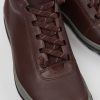 Damen CamperLab Stiefeletten | Weinroter Damensneaker Aus Leder