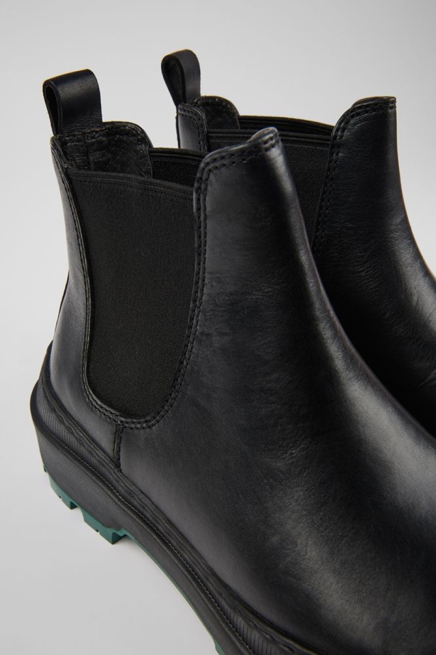 Damen CamperLab Stiefeletten | Schwarze Damenstiefelette Aus Leder