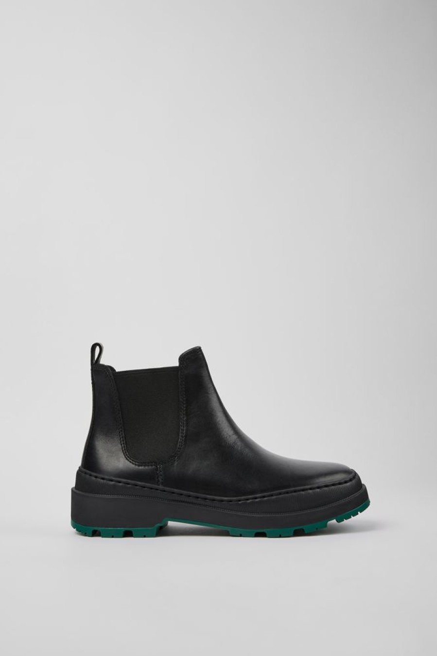 Damen CamperLab Stiefeletten | Schwarze Damenstiefelette Aus Leder