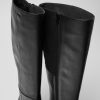 Damen CamperLab Stiefel | Schwarzer Langschaftstiefel Fur Damen Aus Textil Und Leder