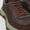 Damen CamperLab Sneaker | Weinroter Damensneaker Aus Leder Und Nubukleder