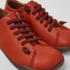 Damen CamperLab Sneaker | Roter Damenschuh Aus Leder