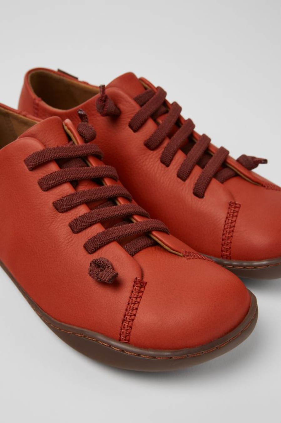 Damen CamperLab Sneaker | Roter Damenschuh Aus Leder