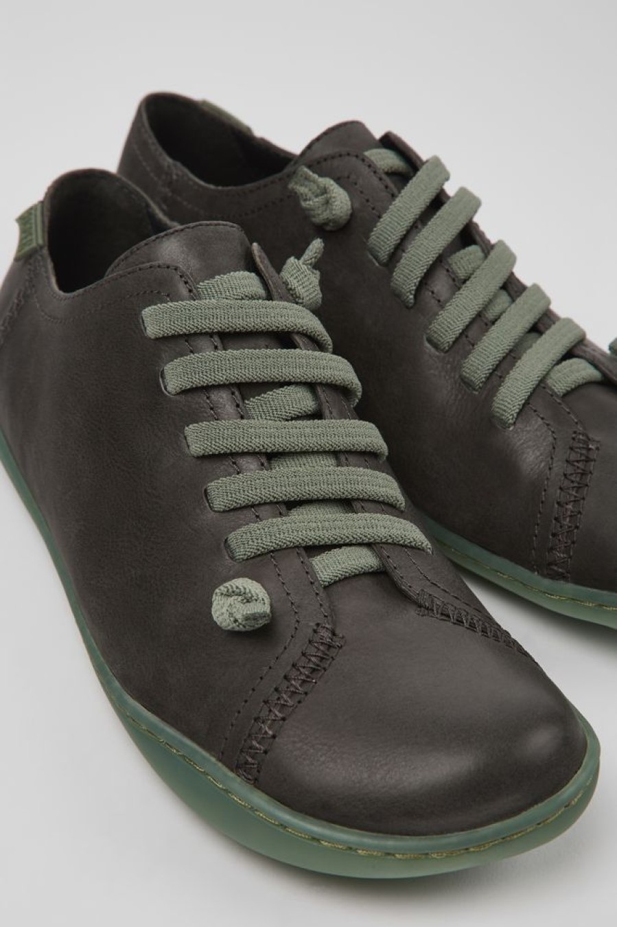 Damen CamperLab Sneaker | Grauer Damenschuh Aus Leder