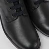 Herren CamperLab Elegante Schuhe | Schwarzer Lederschnurschuh