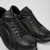 Herren CamperLab Lassige Schuhe | Schwarzer Herrenschuh Aus Leder