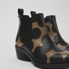 Damen CamperLab Stiefeletten | Damenstiefelette Aus Leder In Schwarz Und Braun