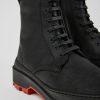 Damen CamperLab Stiefeletten | Schwarze Damenstiefelette Aus Nubukleder