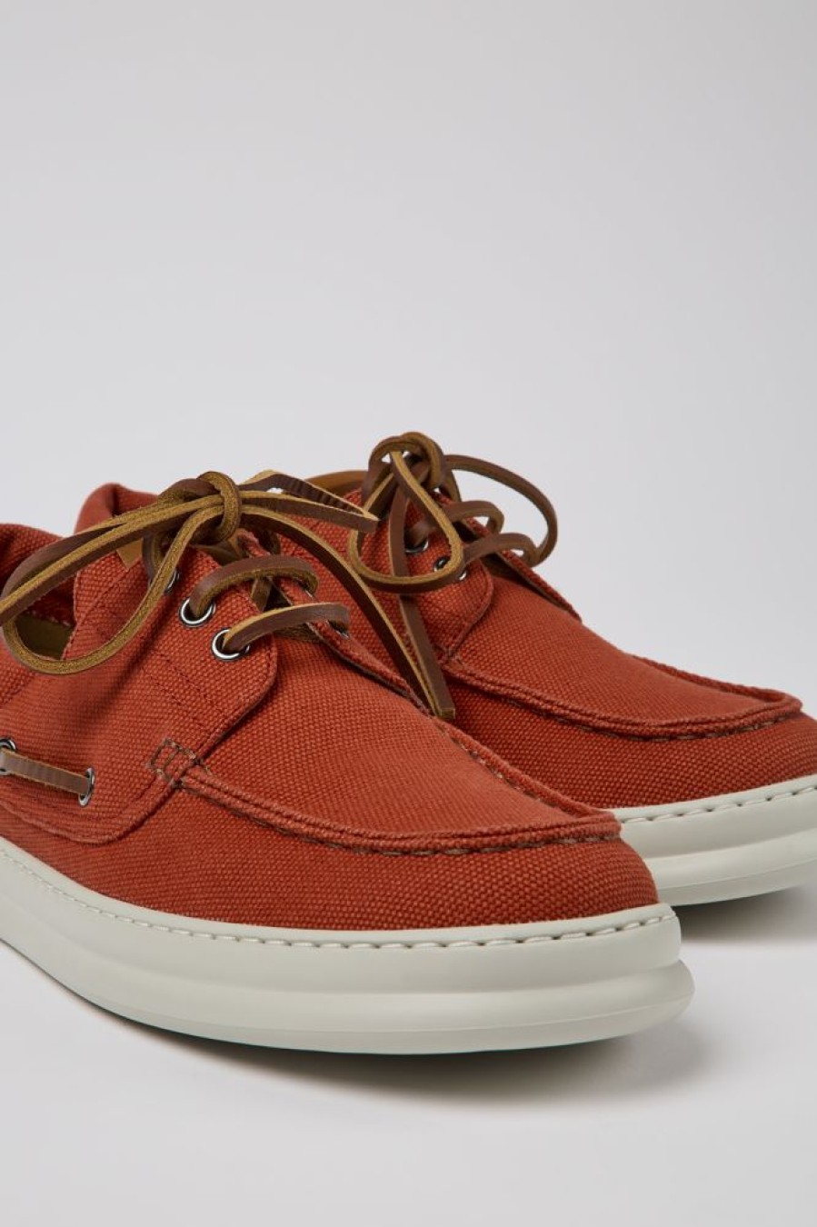 Herren CamperLab Sneaker | Rote Herrenschuhe Aus Recyclingbaumwolle