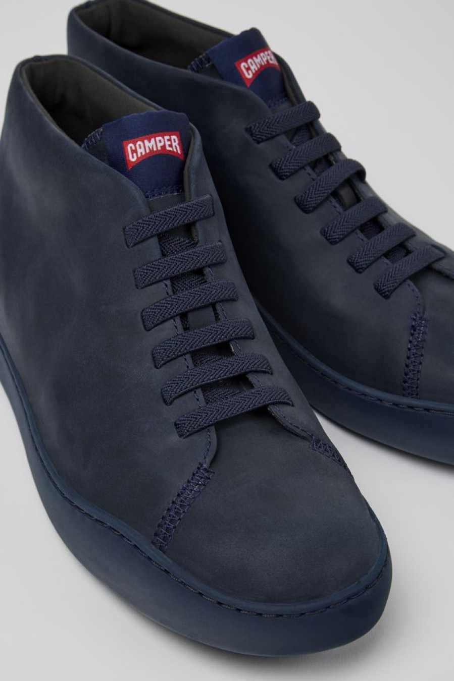 Herren CamperLab Stiefeletten | Blauer Herrensneaker Aus Leder