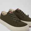 Herren CamperLab Lassige Schuhe | Gruner Herrensneaker Aus Recyclingbaumwolle