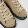 Herren CamperLab Lassige Schuhe | Beiger Herrensneaker Aus Nubukleder